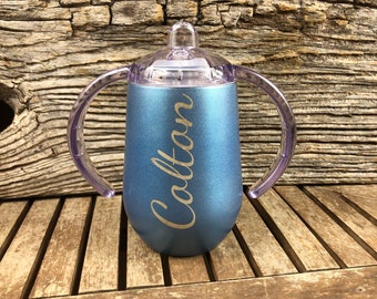 Taza Sippy personalizada, taza para niños pequeños de acero inoxidable; Regalo de cumpleaños niño; Kid Tumblers; Biberón; Regalo baby shower; Regalo de bebé; Sippy personalizado