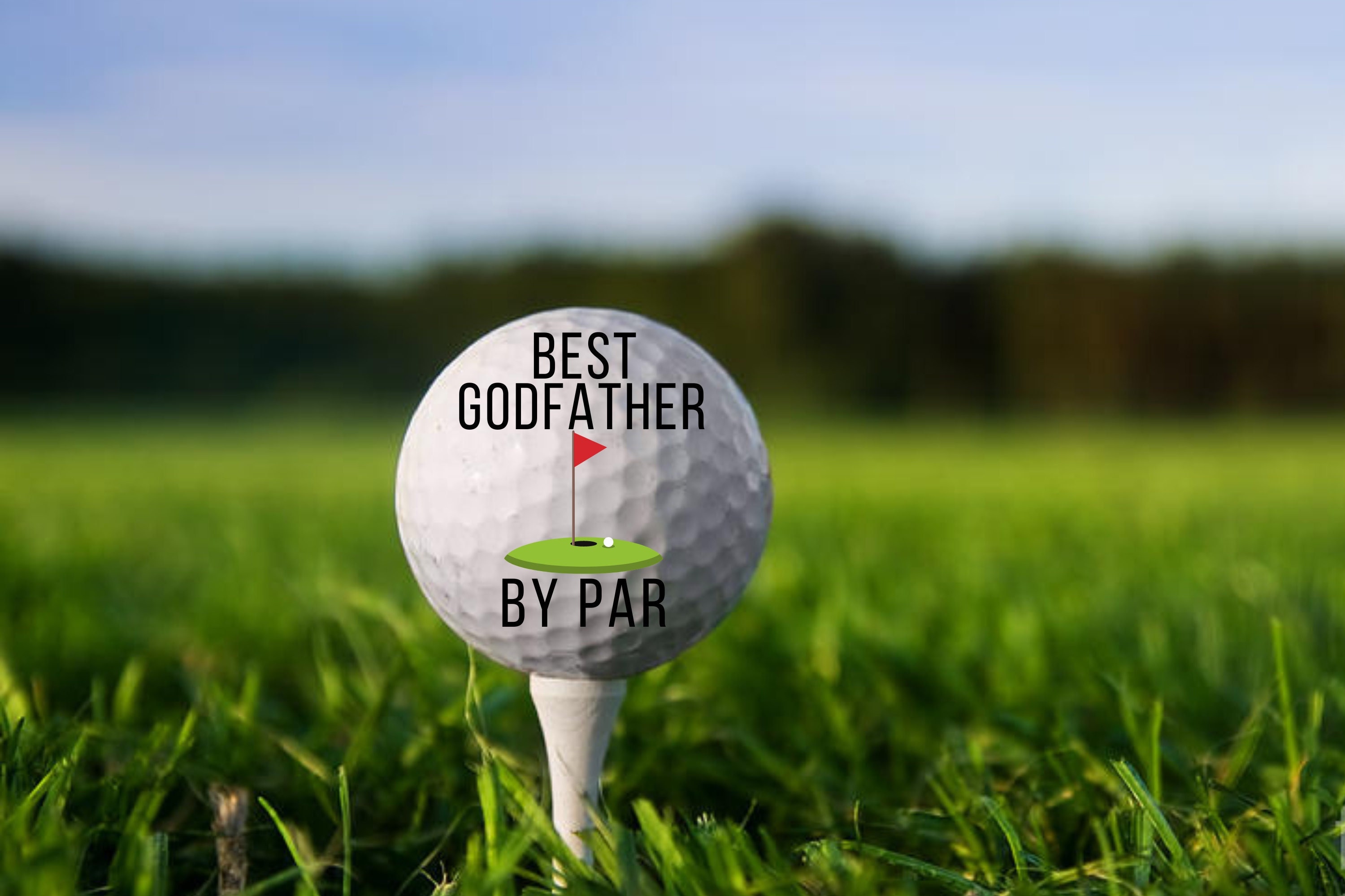 Best Godfather By Par Golf Ball, Golf Ball For Godfather, Custom Golf Ball, Fathers Day Gift, Gift For Uncle, Golf Gift, Gift for Golf Lover