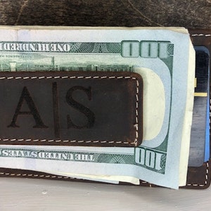 Leather Money Clip; Money Clip Wallet; Mens Money Clip; Money Clip for Men; Teenage Boy Gift wallet; Boyfriend Wallet; Groomsman Gift