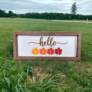 Hello Fall Sign, Fall Season Sign, Fall Home Decor, Fall Decor, Fall Sign, Fall Leaves Sign, Thanksgiving Sign, Fall Wall Art