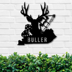 Personalized Metal Kentucky Hunting Sign; Metal Hunting Sign; Kentucky State Sign; Deer Camp Sign; Hunting Camp Sign; Camp Sign; Hunting