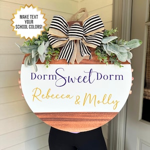 Dorm Room Sign, Dorm Roommate Sign, Dorm Room Door Hanger, Dorm Sign With Names, Dorm Room Decor, College Dorm Sign, Dorm Door Hanger