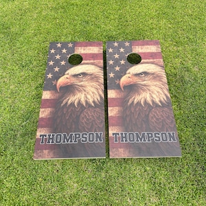 Custom Cornhole Boards, American Flag Cornhole Board, Custom Cornhole Set, Cornhole Boards Set, Outdoor Cornhole Game Set, Outdoor Lawn Game