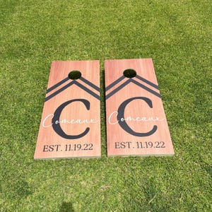 Custom Cornhole Board Set, Wedding Cornhole Boards, Custom Cornhole, Cornhole Boards Set, Wedding Gift, Monogram Corn Hole, Wedding Cornhole