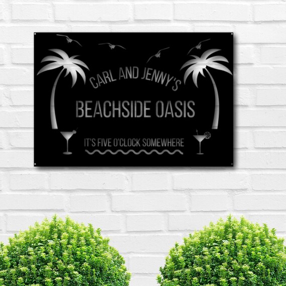 Metal Beach Sign Metal Beach House Sign Beach House Sign Etsy