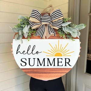 Hello Summer Door Hanger, Summer Front Door Decor, Summer Wreath, Hello Summer, Sweet Summer Time, Summer Decor, Summer Door Sign