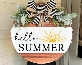 Hello Summer Door Hanger, Summer Front Door Decor, Summer Wreath, Hello Summer, Sweet Summer Time, Summer Decor, Summer Door Sign