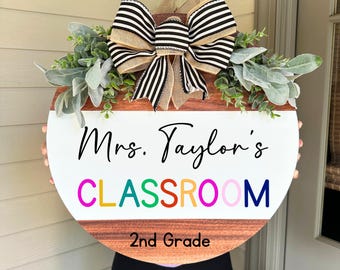 Teacher Door Sign, Teacher Gift, Teacher Appreciation Gift, Classroom Sign, Teacher Sign, Classroom, Gift For Teacher, Teacher Name Gift