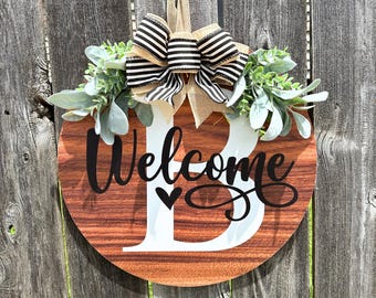 Front Door Decor, Front Door Hanger, Personalized Door Wreath, Door Sign, Last Name Sign, Personalized Family Door Sign, Mother's Day Gift