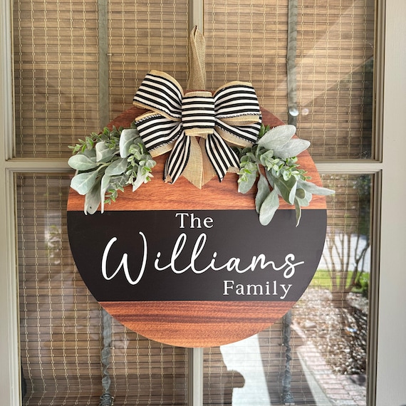 Front Door Decor, Front Door Hanger, Personalized Door Wreath, Door Sign, Last Name Sign, Personalized Family Door Sign, Mother's Day Gift
