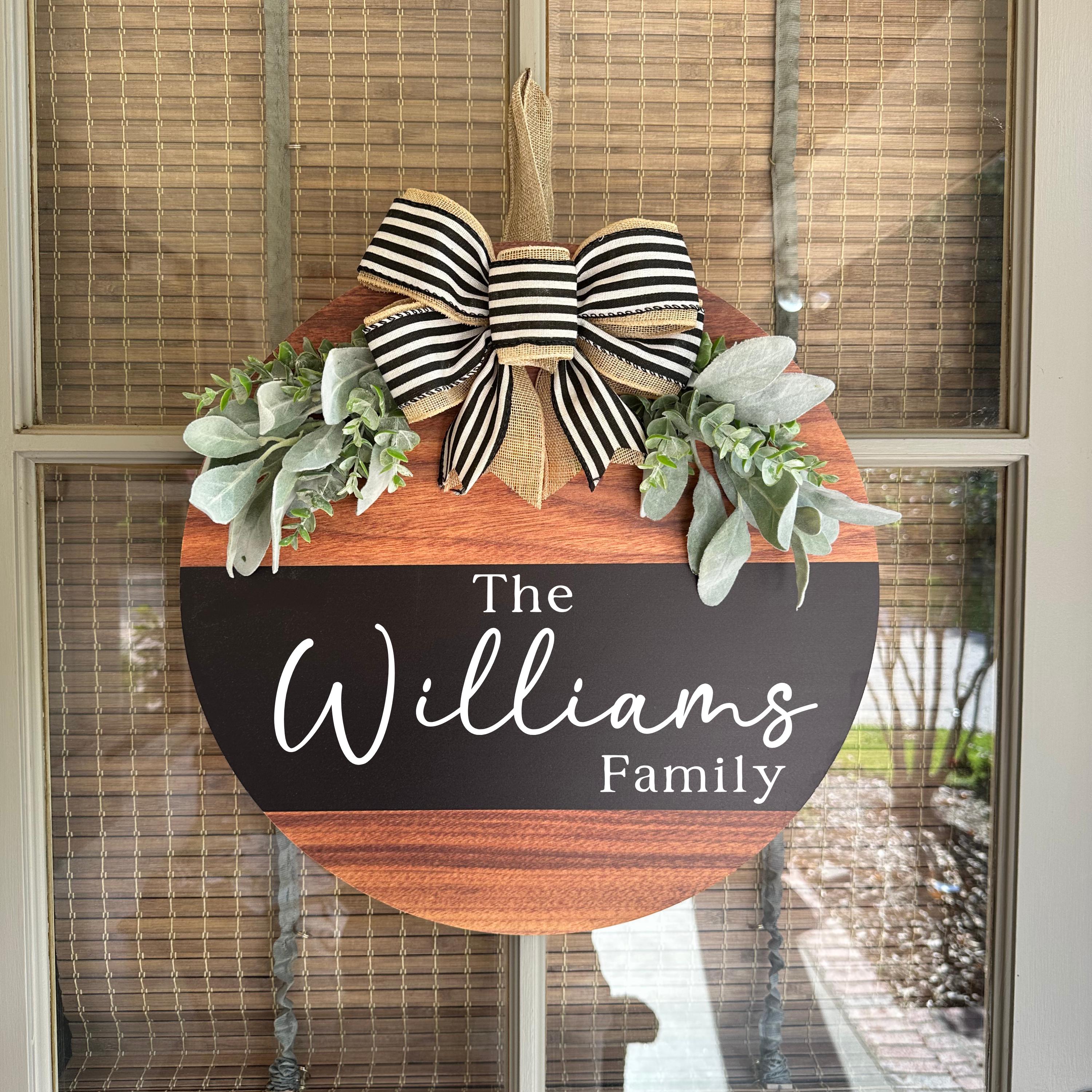Front Door Decor, Front Door Hanger, Personalized Door Wreath, Door Sign, Last Name Sign, Personalized Family Door Sign, Mother's Day Gift
