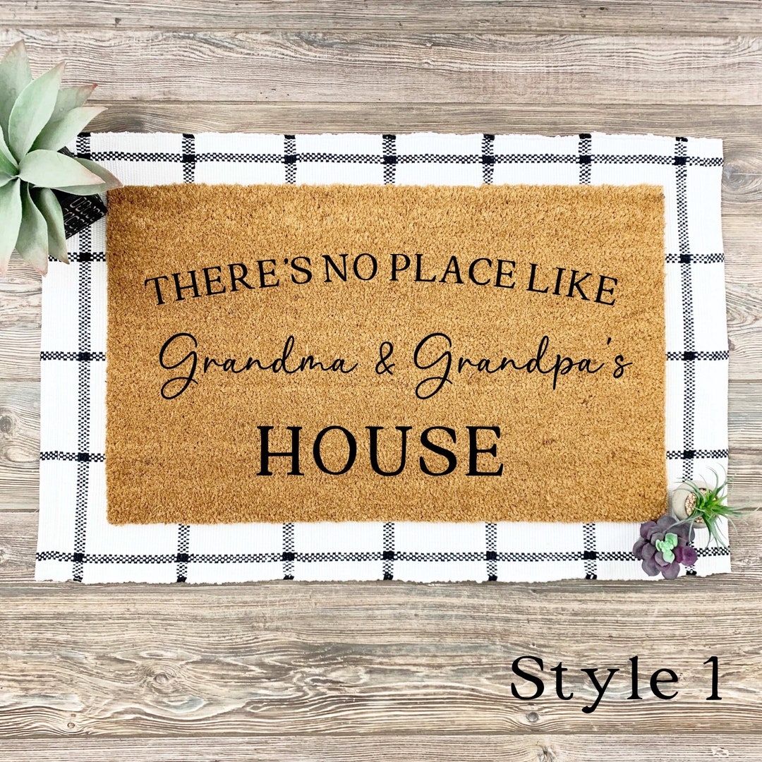 Theres No Place Like Grandmas House Doormat, Personalized Doormat for ...