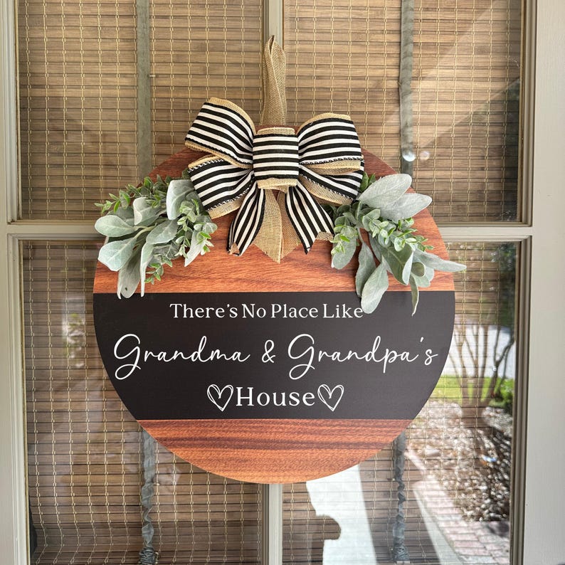 There's No Place Like Sign, Front Door Sign for Grandma, Gift for ...