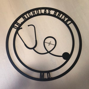 Personalized Doctor Sign; Personalized Nurse Sign; Custom Doctor Metal Sign; Doctor&#39;s Office Decor; Doctor Gift; Nurse Gift; Med Student