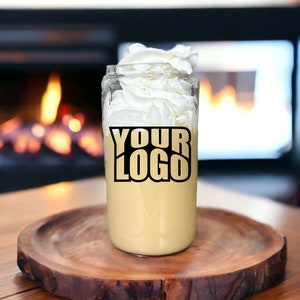 Custom Glass Iced Coffee Cup, Corporate Gift Idea, Small Business Owner Gift, Your Logo Here, Business Swag, Marketing Gift Corporate Bulk. image 4