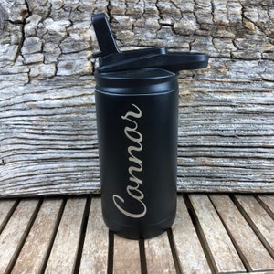 Engraved Kids Water Bottles; 12oz Kids Tumbler; Personalized Kids Tumbler; Tumbler for School; Kids Cup for School; Engraved Water Bottle