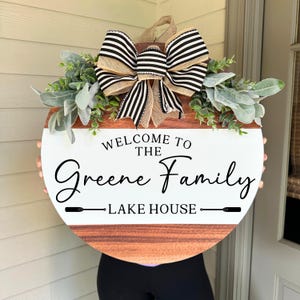 Lake House Door Hanger, Lake House Front Door Decor Lake House Sign, Lake House Decor, Welcome To Our Lake House, Lake Sign, Lake Life Sign