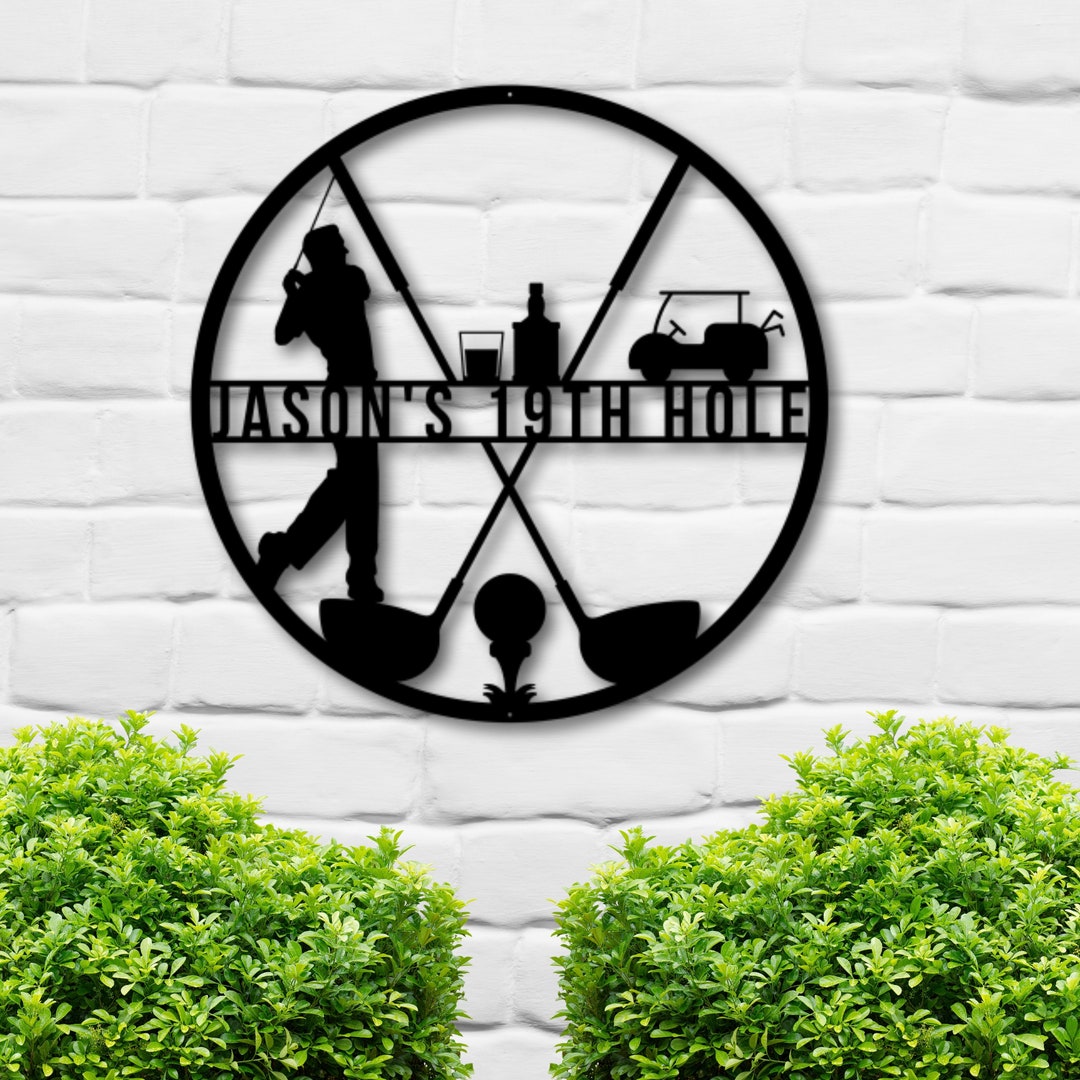 Custom Golf Sign; 19th Hole Sign;golf Wall Art; Golf Sign; Father's Day ...