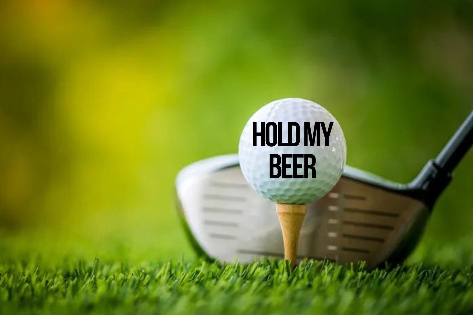Hold My Beer Golf Ball Funny Golf Ball Funny Golf Gift Golf Etsy