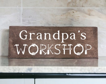 Custom Wooden Shop Sign, Wood Workshop Sign, Workshop Sign, Gift for Dad, Custom Garage Sign, Gift For Dad, Gifts For Men, Father's Day Gift