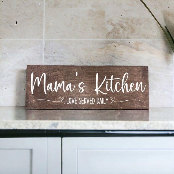 Personalized Kitchen Sign, Custom Kitchen Sign, Kitchen Sign, Kitchen Decor, Wooden Kitchen Sign, Love Served Daily Sign, Grandma's Kitchen