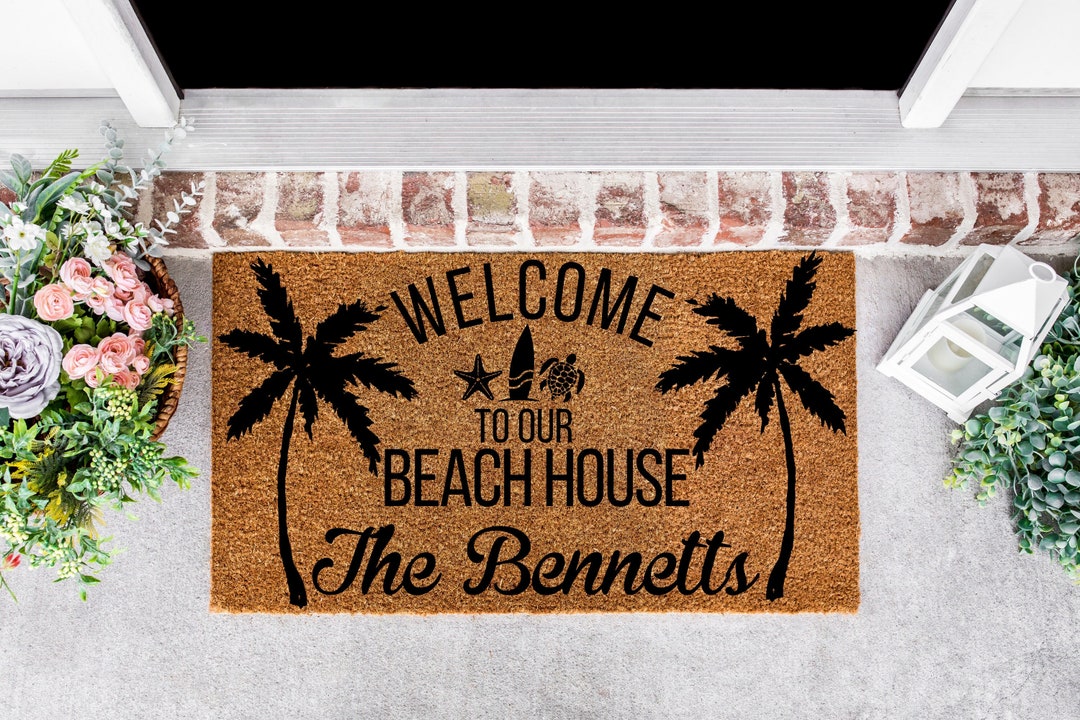 to Our Beach House Custom Doormat, Beach House Doormat, Vacation Home Doormat, Closing