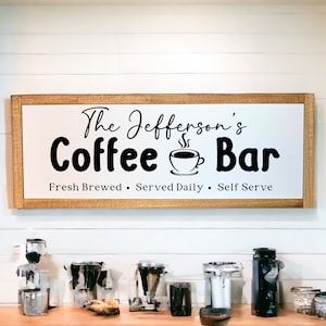 Coffee Bar Sign, Coffee Bar Decor, Coffee Bar Accessories, Coffee Sign, Coffee Bar, Wooden Coffee Bar Sign, Custom Coffee Bar Sign