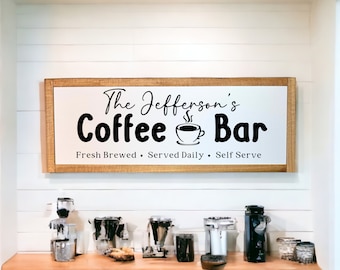 Coffee Bar Sign, Coffee Bar Decor, Coffee Bar Accessories, Coffee Sign, Coffee Bar, Wooden Coffee Bar Sign, Custom Coffee Bar Sign