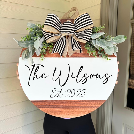 Front Door Decor, Front Door Hanger, Personalized Door Wreath, Door Sign, Last Name Sign, Personalized Family Door Sign, Mother's Day Gift