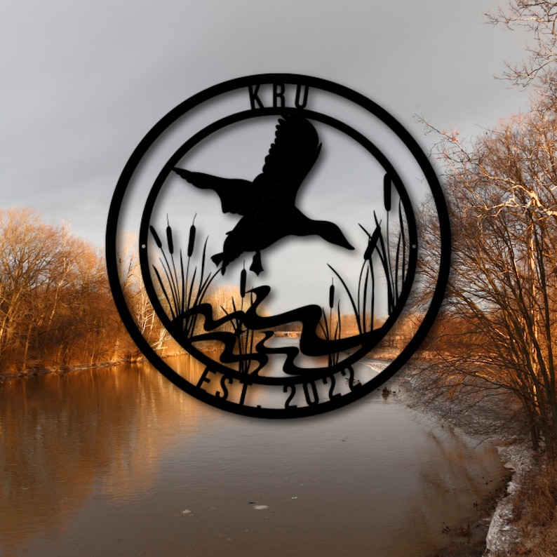 Personalized Metal Duck Sign Duck Wall Art Duck Metal Sign Etsy