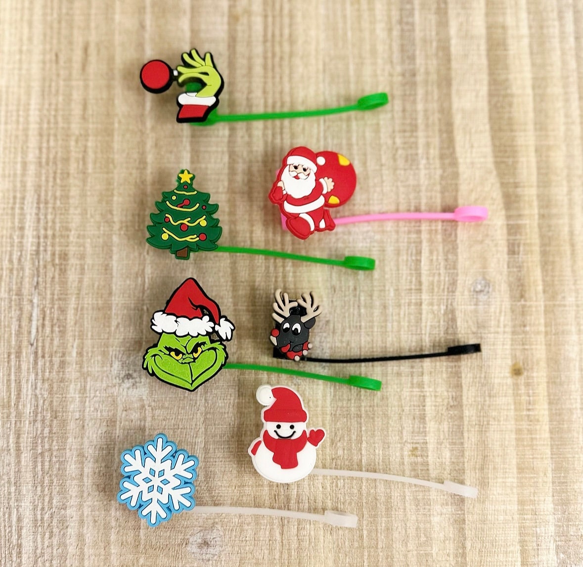 Christmas Straw Cover Stanley Straw Topper Grinch Straw Topper X-mas Stitch Straw  Cover Yoda Straw Topper Stanley Cup Accessories 