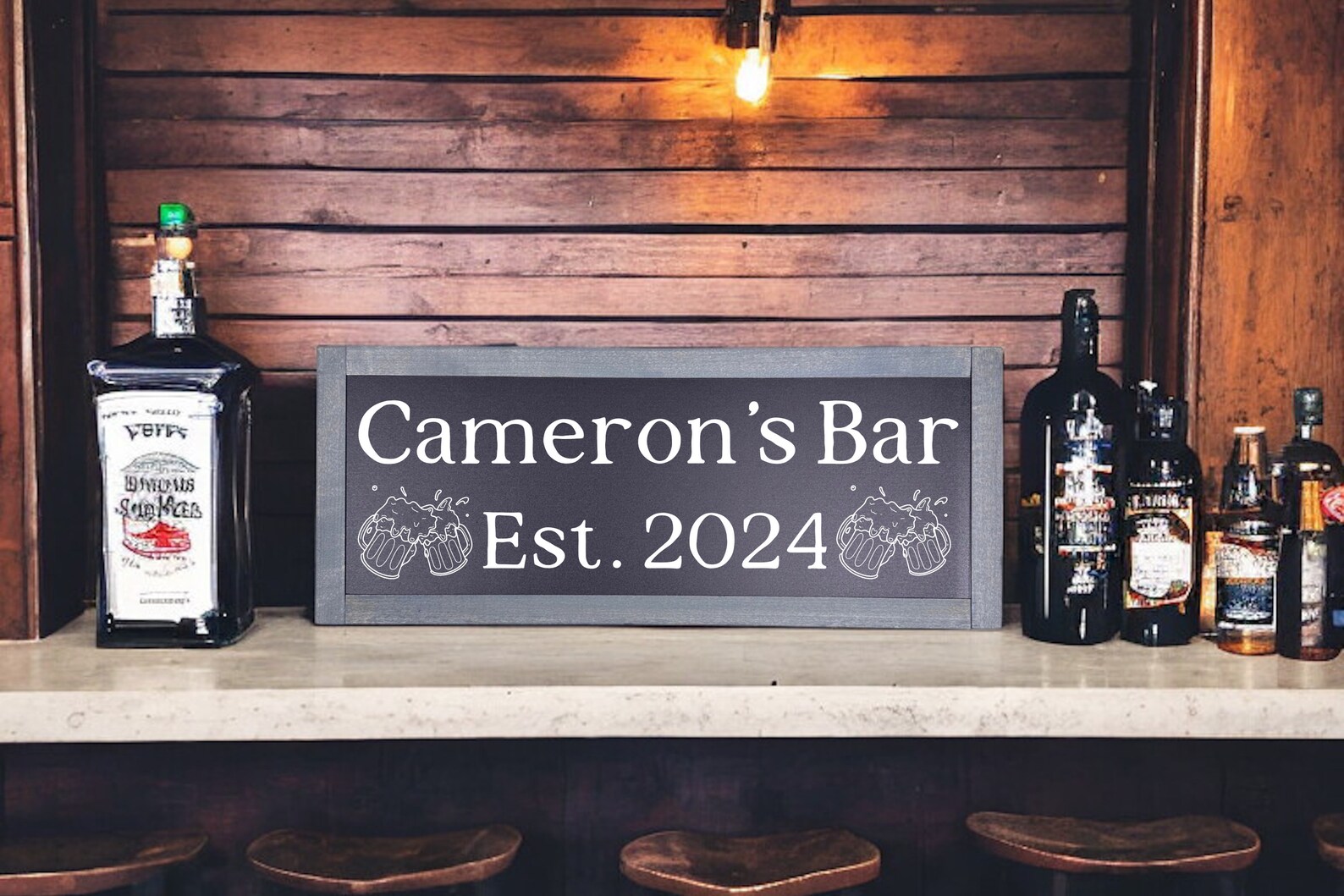 Personalized Bar Sign for Home Bar Decor, Home Bar Sign, Sign for Dad ...