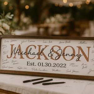 Wedding Guest Book, Unique Wood Guestbook, Last Name Guest Book, Wedding Guest Book Alternative & Wedding Sign, Wood Guest Book Sign