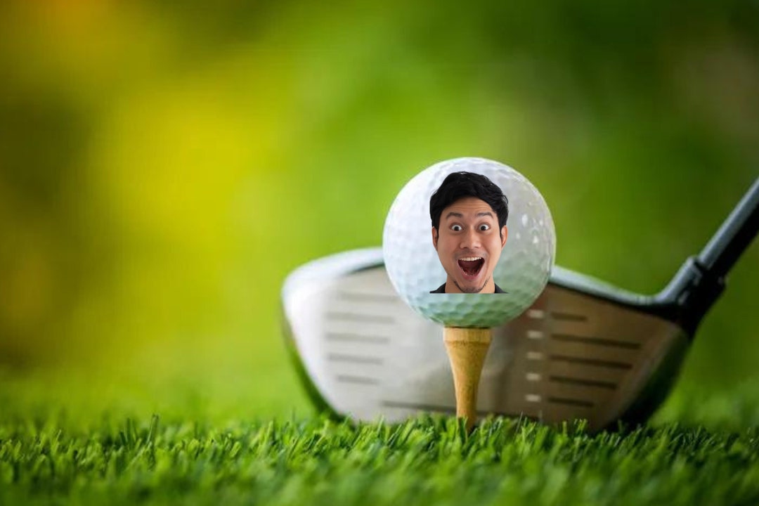 Golf Ball With Face on It, Your Face on Golf Ball, Custom Image Golf