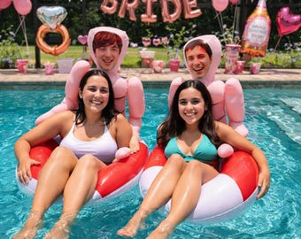 Bachelorette Blow Up Doll Party Favor, Bride Float, Blow Up Doll, Bachelorette Trip Decor, Bride Float, Blow Up Husband, Groom Face Float