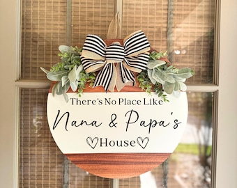 There's No Place Like Sign, Front Door Sign For Grandma, Gift For Grandma, Front Door Decor, Front Door Sign, Grandma Gift,Grandparents Sign