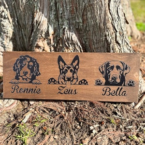 Custom Pet Sign, Custom Dog Sign, Dog Sign, Wooden Dog Sign, Dog Photo Sign, Dog Decor, Dog Kennel Sign, Valentines Day GIft, Dog Gift