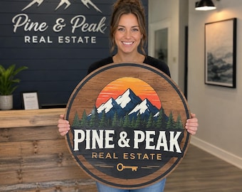 Custom Business Sign, Logo Sign, Rounded Business Logo Sign, Business Logo Sign, Round Logo Sign, High Quality Logo Sign, Small Logo Sign