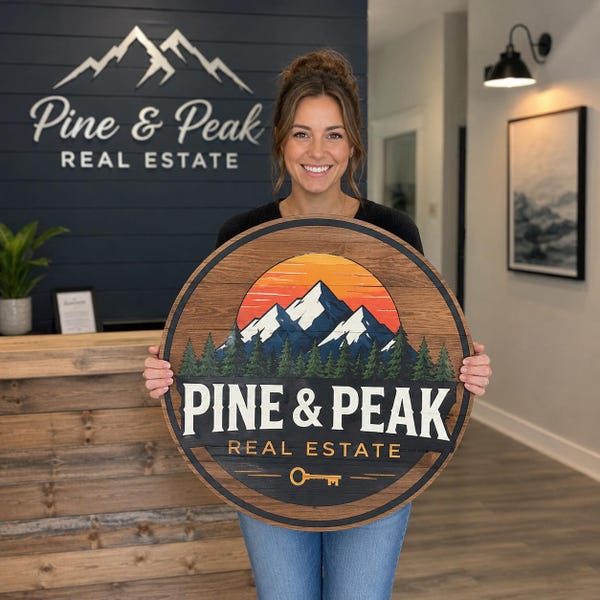Custom Business Sign, Logo Sign, Rounded Business Logo Sign, Business Logo Sign, Round Logo Sign, High Quality Logo Sign, Small Logo Sign