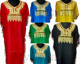 Robe Orientale Jellaba Arabe Gandoura Caftan Maroc traditionnelle femme marocain Maroc Abaya Chilaba mujer Djellaba damen Dubai m Été