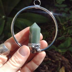 GENERATOR PORTAL crystal suncatcher inner light magick energy manifest *green aventurine*