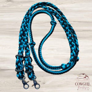 Pony Barrel Racing Reins – Custom Horse Reins for Western Riding, Rodeo & Trail – Hand-Braided Paracord- Durable, Lightweight, Stylish Tack