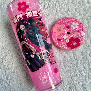 Anime Pink Starbucks Snowglobe Tumbler *SEALED TUMBLER*