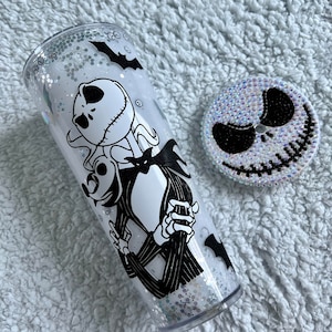 Jack Skellington Snowglobe Tumbler – Jessica's Crafts, Cups, & Such