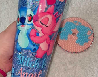 Stitch & Angel Starbucks Snowglobe Tumbler *SEALED TUMBLER*
