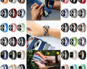 Elastic Loop Braided Nylon Apple Watch Band For All Series