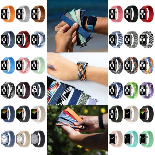 Elastic Loop Braided Nylon Apple Watch Band For All Series