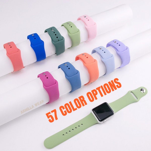 Soft Silicone Apple Watch Replacement Band Compatible with watch series SE ULTRA 9/8/7/6/5/4/3/2/1 38mm 40mm 41mm 42mm 44mm 45mm 49mm