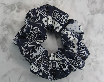 Dallas Cowboys SCRUNCHIES - Handmade 100% Cotton ~ DISTRESSED