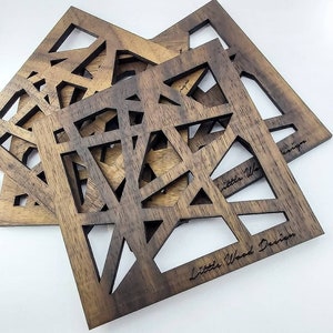 Geometric Pentagram Coaster, vector files, for laser cut, cnc, digital files, dxf, cut file